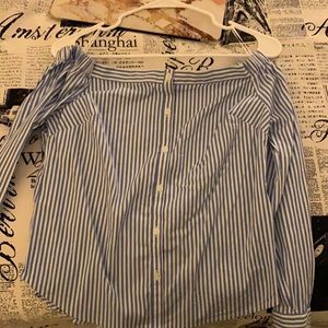 Off the shoulder button up